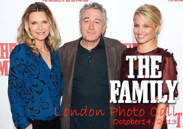 Michelle Pfeiffer with Robert De Niro at "The Family" London Photo Call